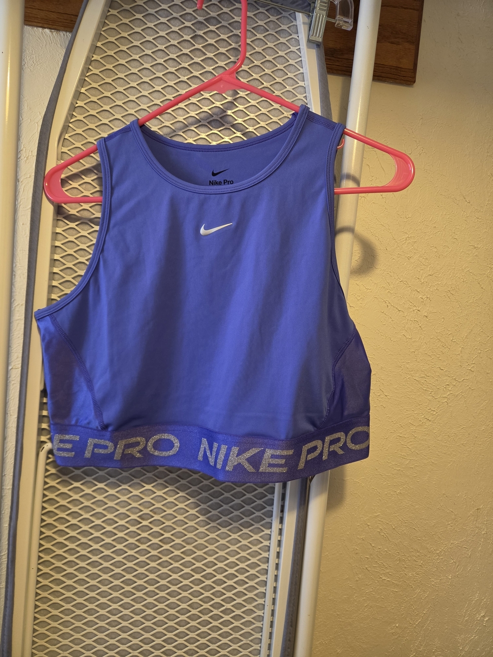 Nike Purple Athletic Crop Tank with White Swoosh